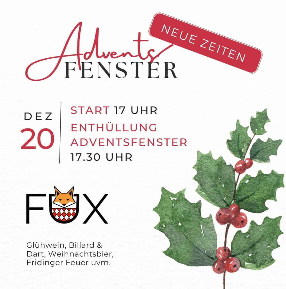 Adventsfenster im FUX