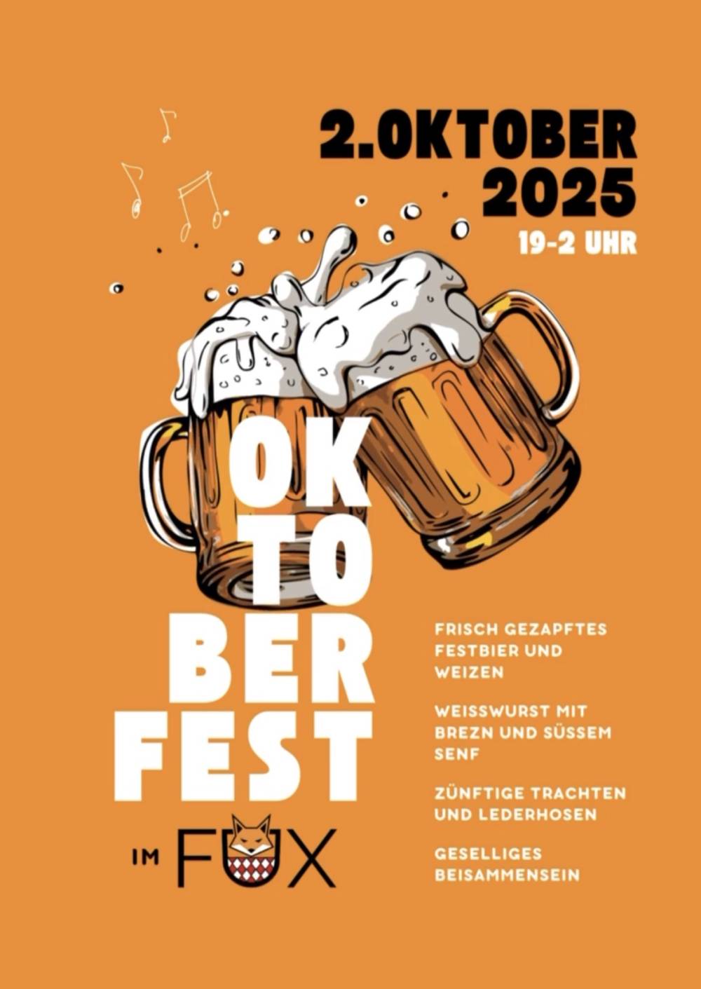 Oktoberfest im FUX 2025